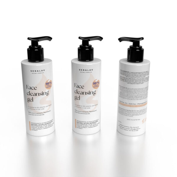 3D-Gel-Seralav-V3-R1 SERALAV GEL DE CURATARE NATURAL PENTRU FATA, 98,5% Ingrediente naturale