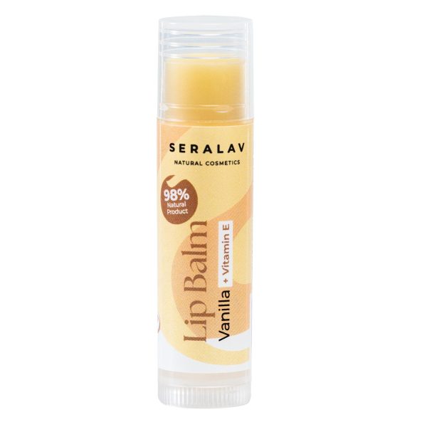 SERALAV BALSAM DE BUZE CU VANILIE SI VITAMINA E – 98% Ingrediente Naturale