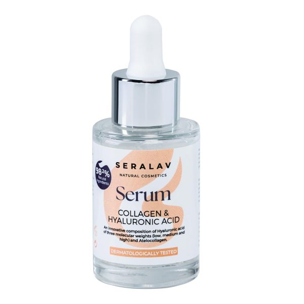SERALAV SER CU COLLAGEN & HYALURONIC ACID PENTRU FATA - 98,2 % Ingrediente Naturale