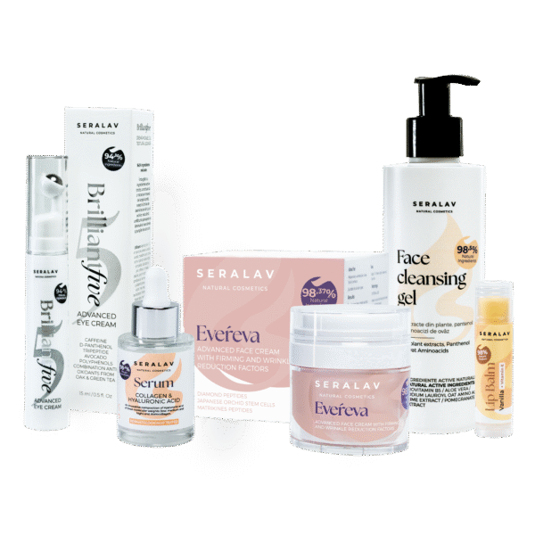 SERALAV SET COMPLETE: Evereva + Serum + Brilliant 5 + Cleansing gel + Lip Balm
